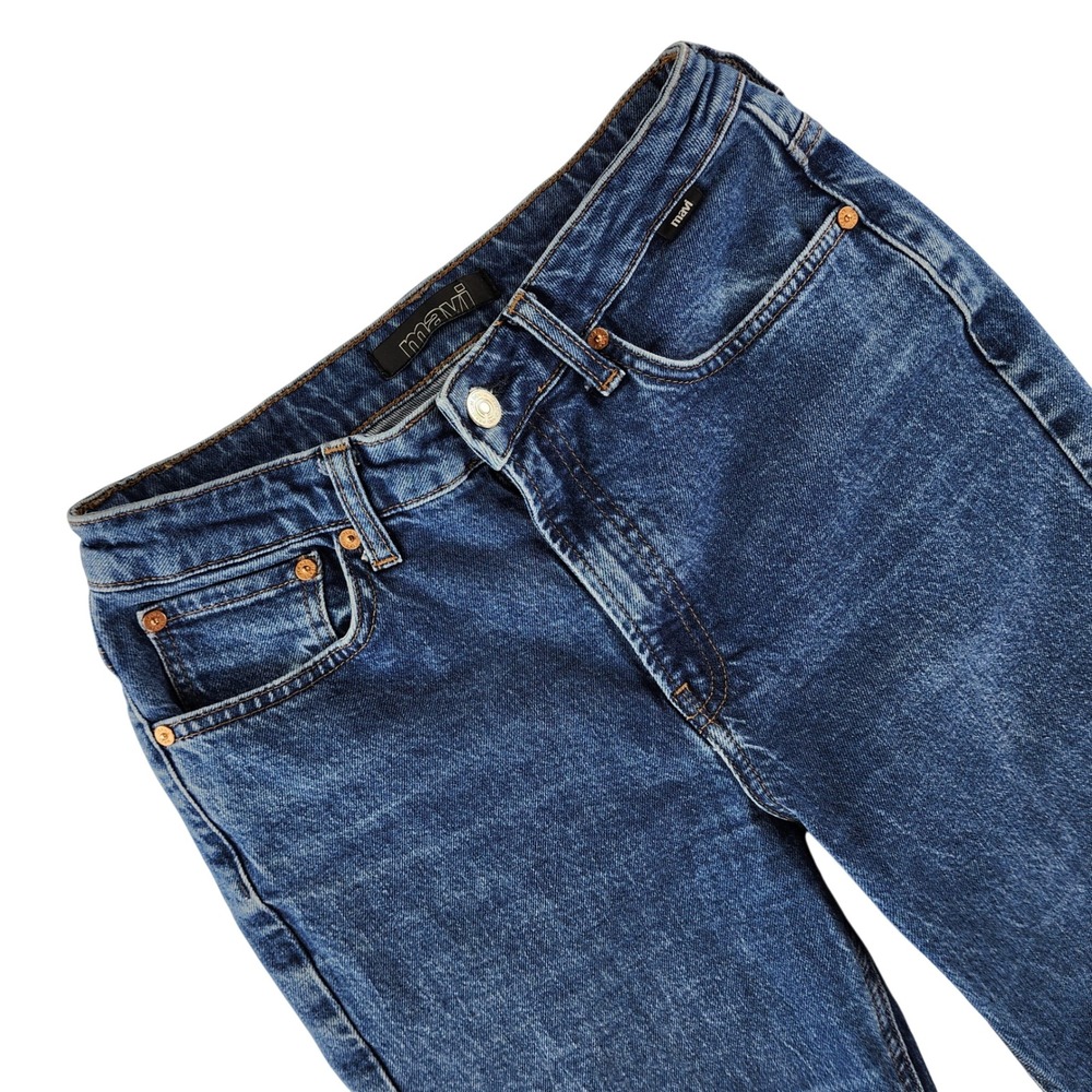 Mavi New York Jeans Womens 27/28‎ Blue Straight Leg Cotton Lyocell Stretch